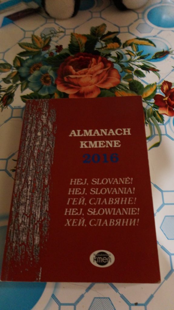 Almanach "Hej, Slované!", kde byly zveřejněny poprvé knižně v češtině básničky Bohdanky, 2016