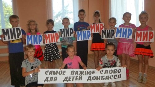 Mír -nejdůležitější slovo dětí Donbasu